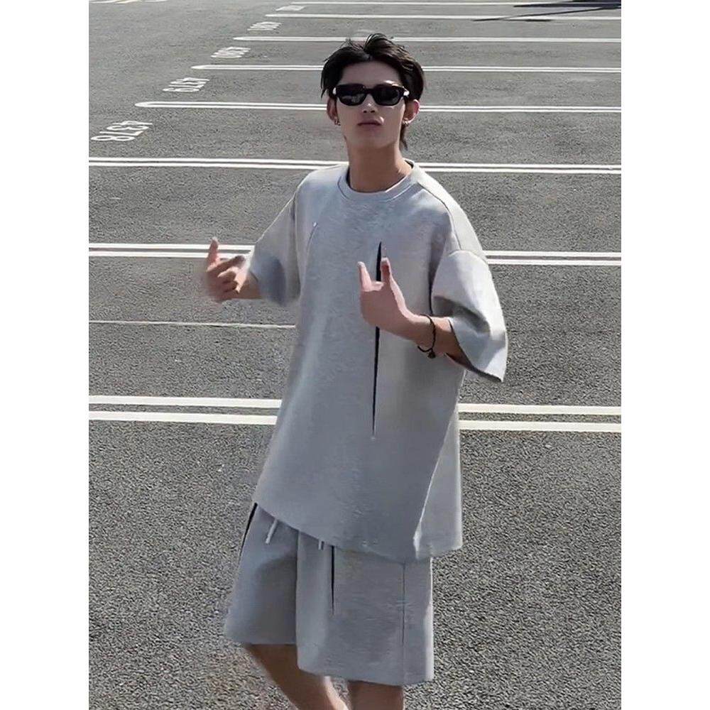 1506-1/TTZ011/P69短袖t恤短裤套装男生夏季,男装牛仔裤,星座1506-1