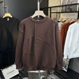 1506/M34871/P60秋冬男士毛衣拼接上衣时尚休闲圆领潮流针织衫1，男装针织衫/毛衣，星座1506-1