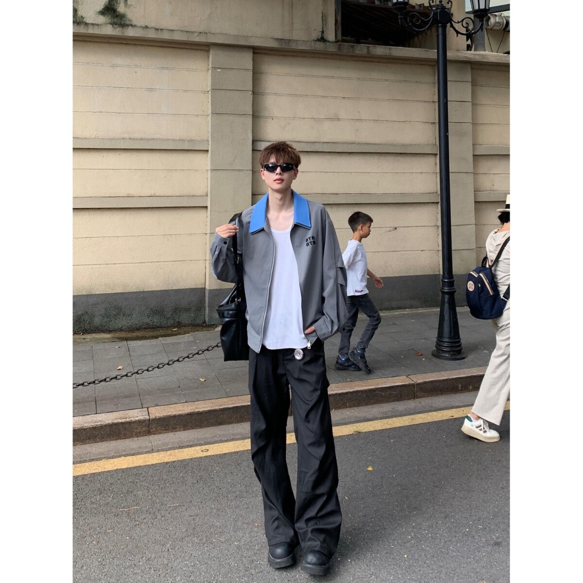 1506-1/JQYRJB10201/P64秋季新款潮牌假两件cleanfit高街风外套,女装短外套,星座1506-1