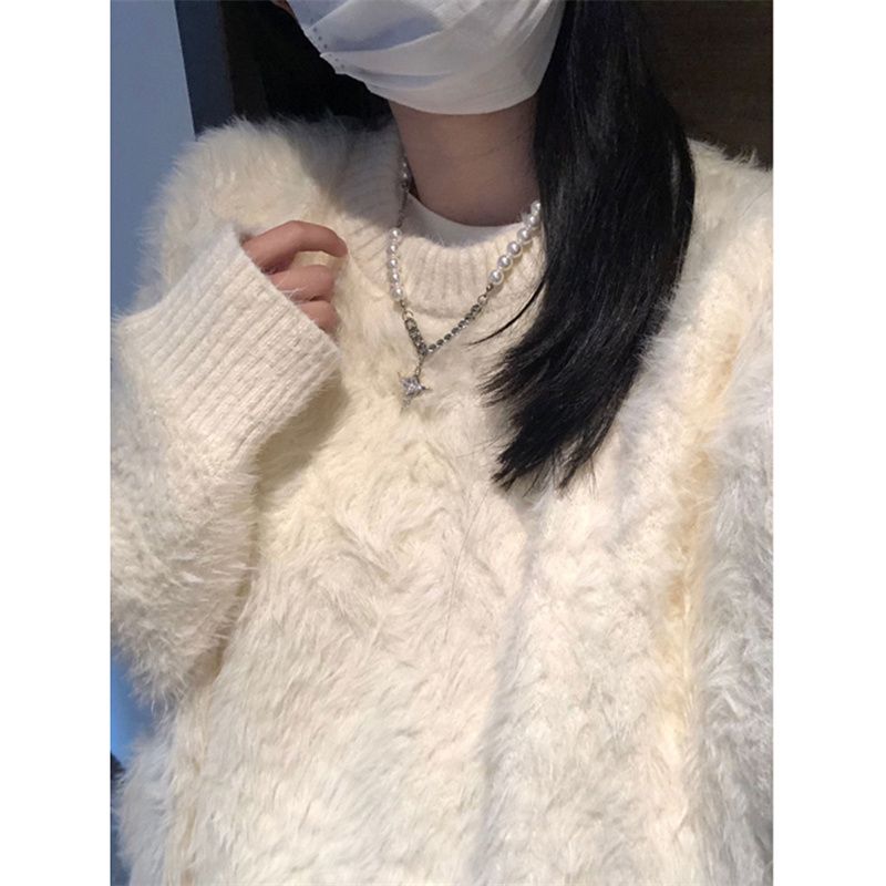 1506/MH23071/P52高级感软糯毛衣男款冬季加厚马海毛针织衫2,男装针织衫/毛衣,星座1506-1