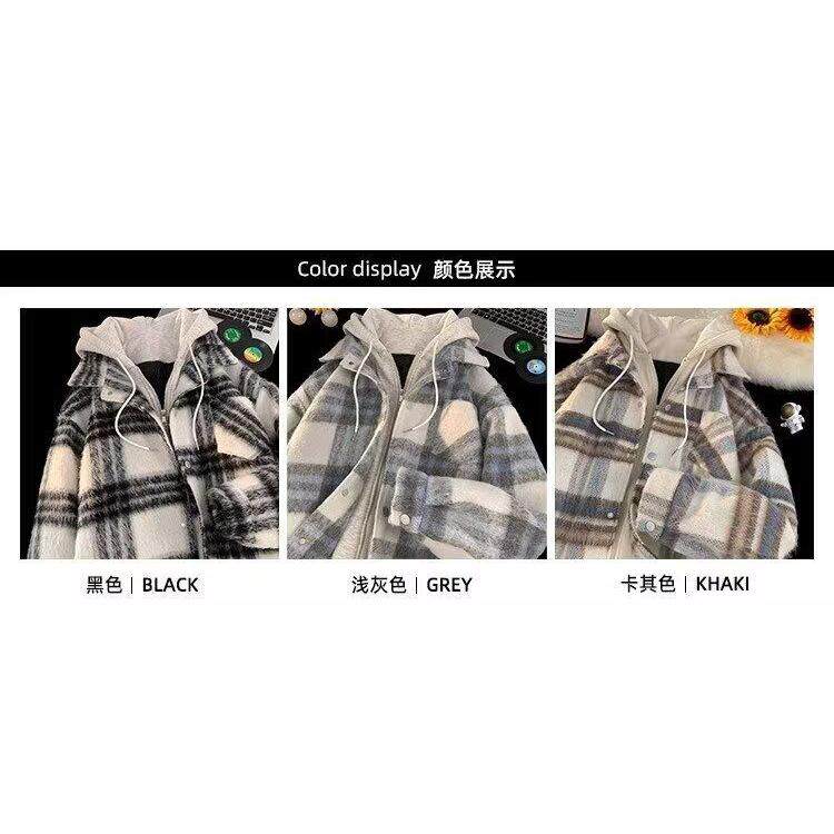 1506-1/J8911/P74美式假两件格纹外套男款秋冬季,女装短外套,星座1506-1
