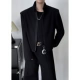 1506-1/XK1111/P75王嘉尔明星同款休闲立领开衫西服潮牌短款外套，男装西服，星座1506-1