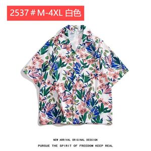 1506-1/C25371/P29港风复古花衬衫短袖泰式夏图片