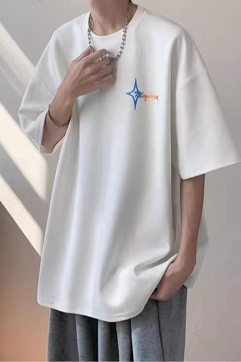 1506-1/TST22051/P34印花宽松百搭休闲薄款透气圆领短袖T恤,男装T恤,星座1506-1