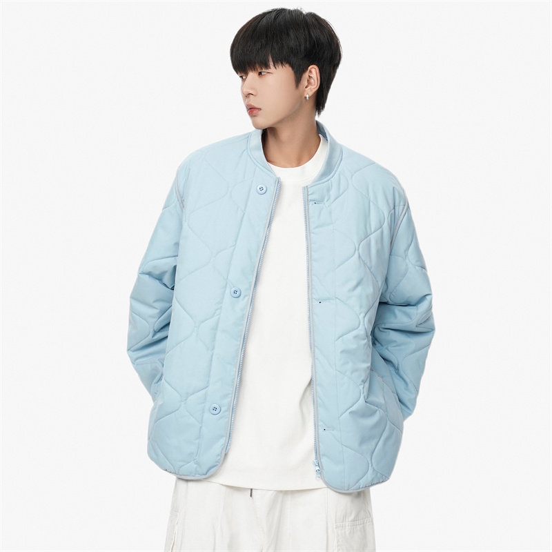 1506-1/M6081/P80冬圆领葫芦纹绗线男女复古百搭宽松棉衣外套3,男装棉衣,星座1506-1