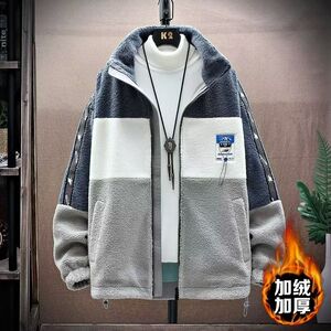1506/MYGM0111/P49男士夹克秋冬季加绒加厚款保暖摇粒绒服2图片