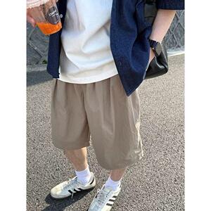 1506-1/DDK051/P40卡其色休闲短裤男女夏季图片