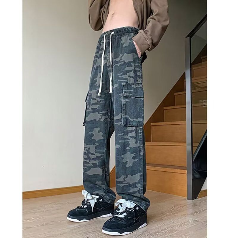 1506-1/K5061/P50秋冬直筒高腰休闲工装阔腿裤子ins潮，男装工装外套，星座1506-1