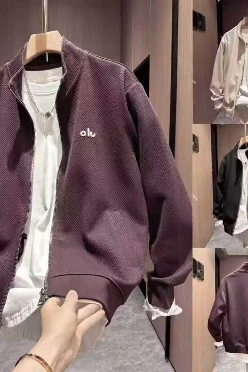 1506-1/JA041/P46廓形裁剪CD刺绣尼龙拼接运动夹克外套图片
