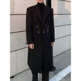 1506/F3491/P89英伦风西装领毛呢大衣男女秋冬季中长款风衣外套2，男装西服套装，星座1506-1