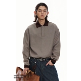 1506-1/WW331/P50慵懒高级感翻领复古t恤痞帅，男装Polo衫，星座1506-1