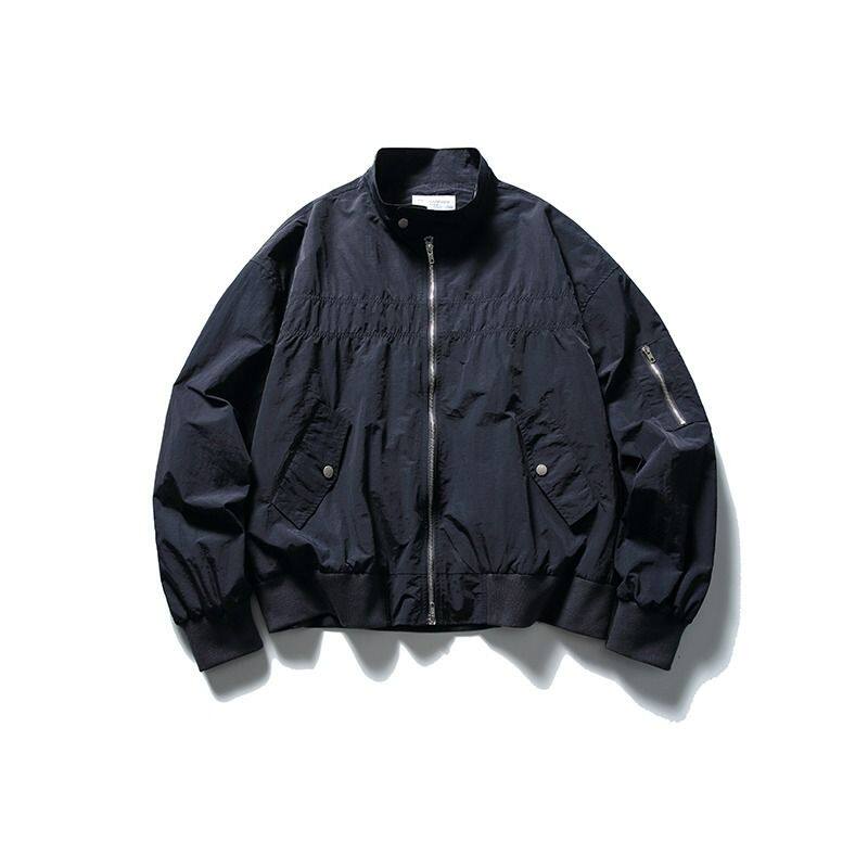 1506-1/J6911/P64秋季宽松休闲潮牌棒球服纯色工装外套图片