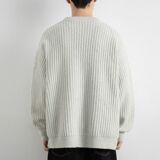 1506/MYM2371/P56羊毛混纺粗针重磅圆领套头毛衣百搭宽松慵懒1，男装针织衫/毛衣，星座1506-1