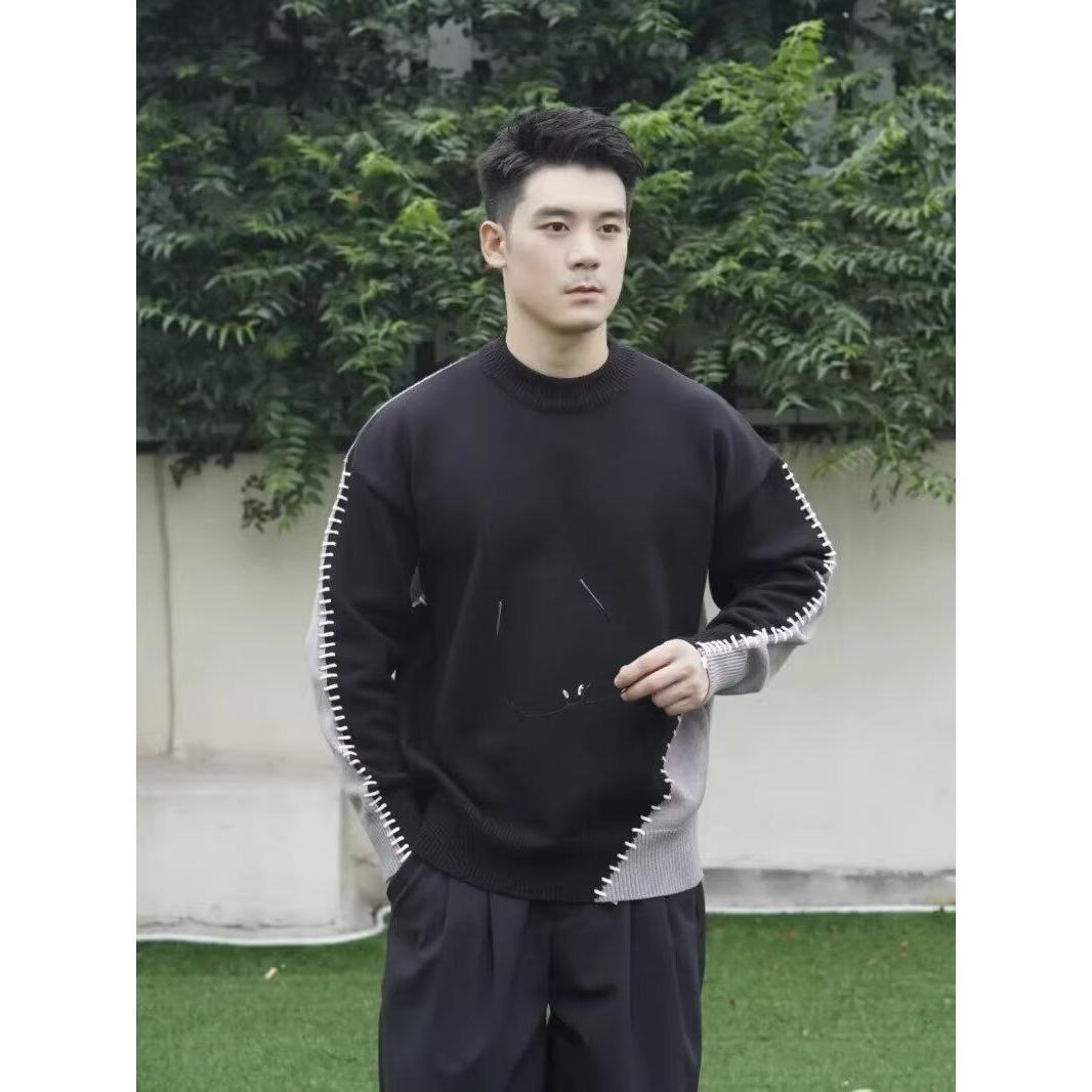 1506-1/M19581/P56毛线针织毛衣男圆领长袖上衣男士,男装针织衫/毛衣,星座1506-1