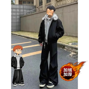 1506/MXK031/P49新款加厚加绒连帽棉衣冬装情侣棉服外套1图片