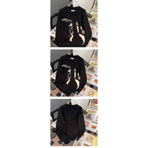 1506/MM60301/P52圆领毛衣针织衫男潮牌帅气秋冬季打底衫上衣1图片