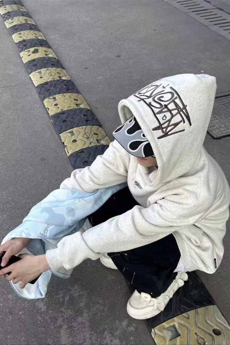 1506-1/W42181/P48卫衣男连帽春季ins宽松潮牌字母印花百搭外套,男装卫衣,星座1506-1