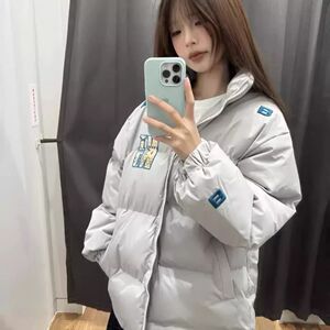 1506/MF9091/P98冬季美式复古刺绣字母棉服男女冬季棉袄1图片