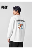 1506-1/TUT90281/P39夏季新款潮牌设计宽刺绣款长袖T，男装T恤，星座1506-1