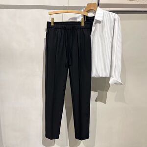 1506-1/KS051/P43四季休闲直筒黑色男职业装修身男士西装裤子3图片