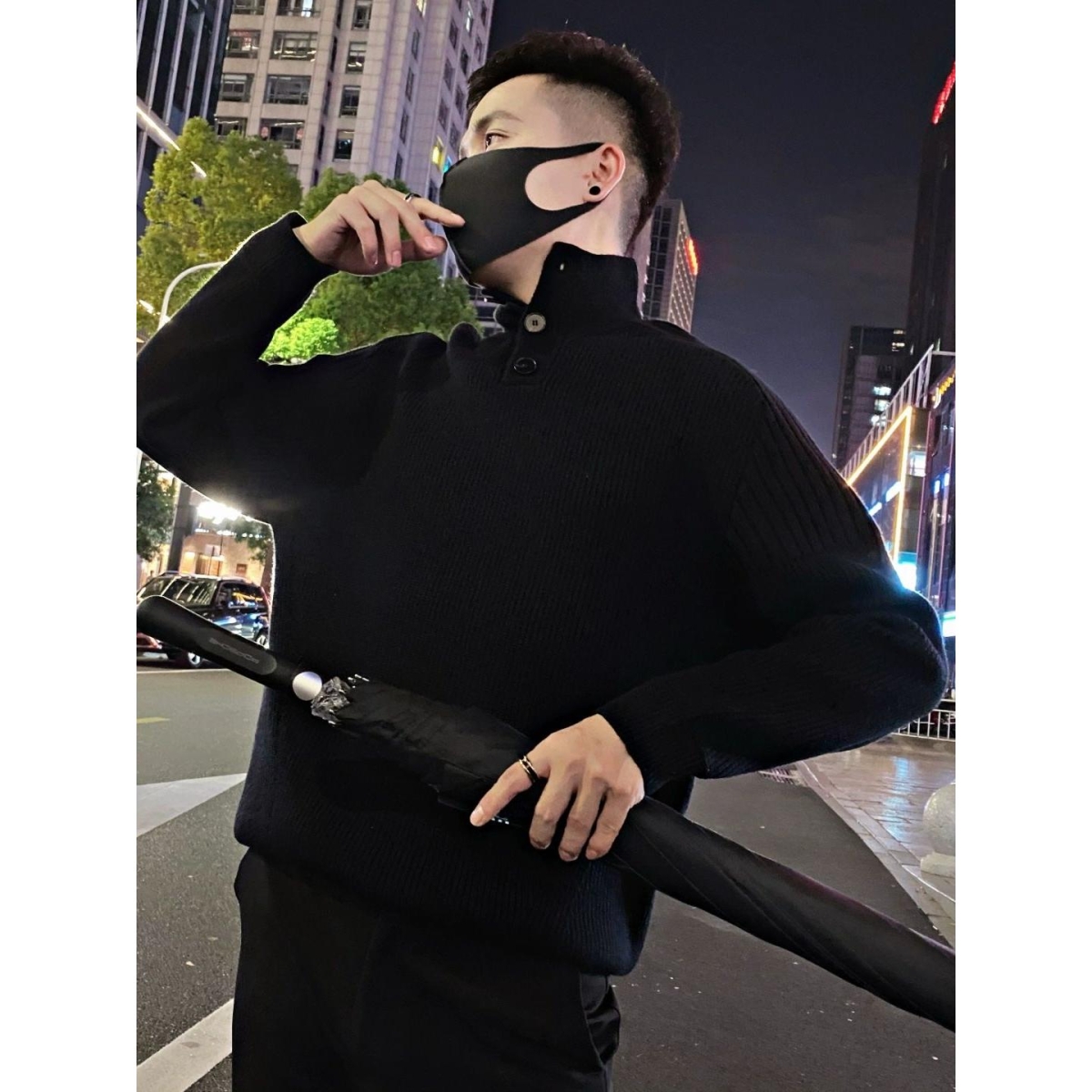 1506/M34881/P64秋冬季洋气内搭保暖拼色打底针织衫2，男装T恤，星座1506-1