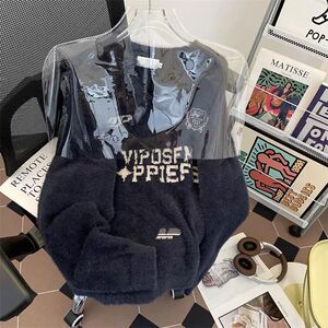 1506/MX0551/P54美式复古徽章印花V领球服运动风针织衫毛衣1图片