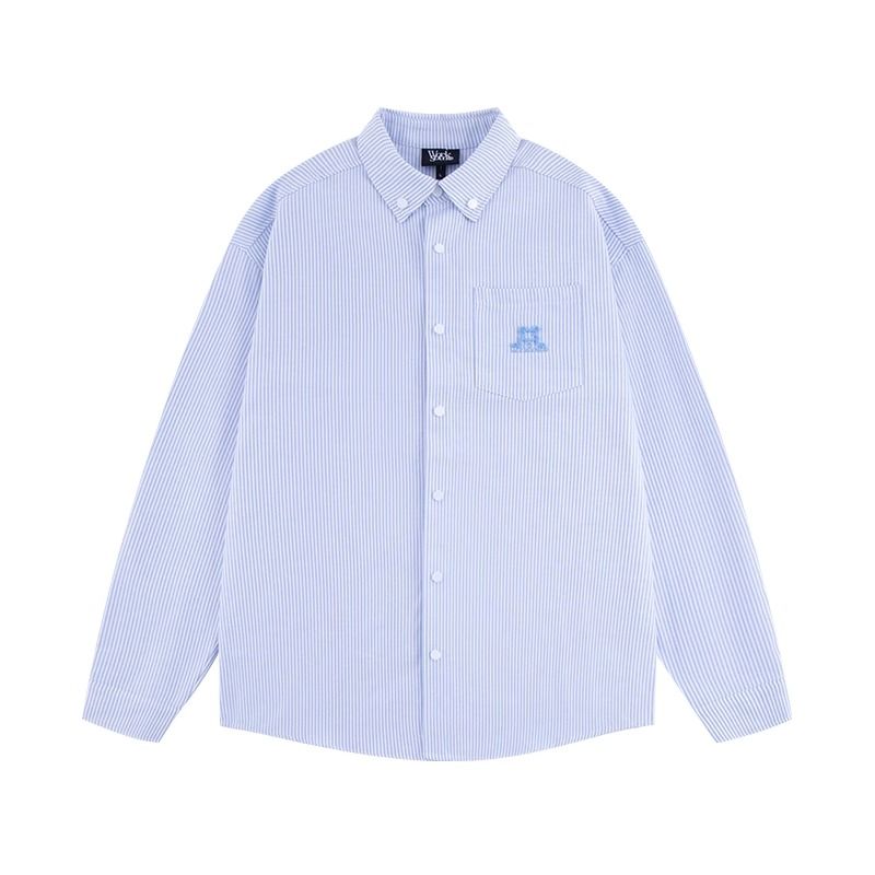 1506-1/CCS101/P40多巴胺新款黄色开衫条纹早秋长袖衬衫，男装衬衫，星座1506-1