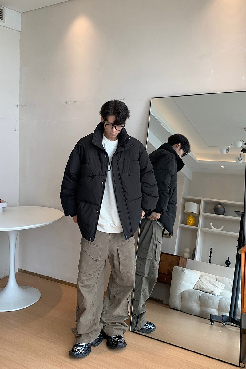 1506-1/MY2/P85男士美式复古加厚立领情侣冬季宽松保暖棉衣外套2,男装棉衣,星座1506-1