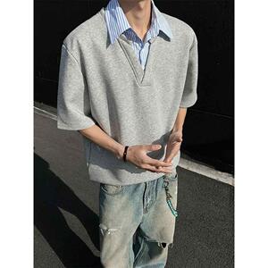 1506-1/TW1181/P52短袖衬衫小码男装休闲半袖衬衣图片