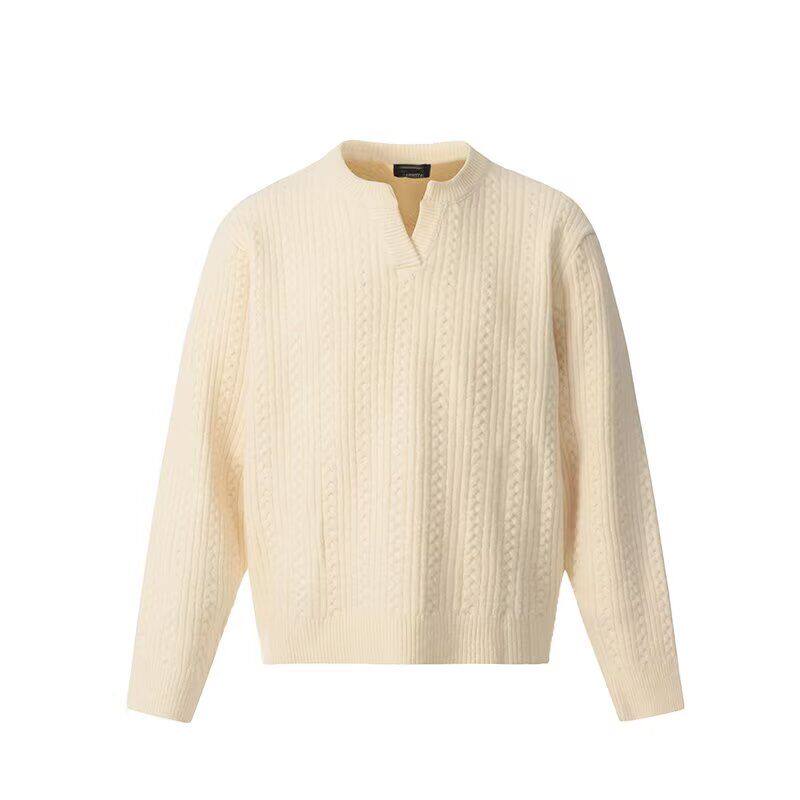 1506-1/MM53081/P57秋冬高级感简约休闲慵懒麻花纹针织衫，男装针织衫/毛衣，星座1506-1