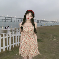 Real shot of floral bow skirt for girls