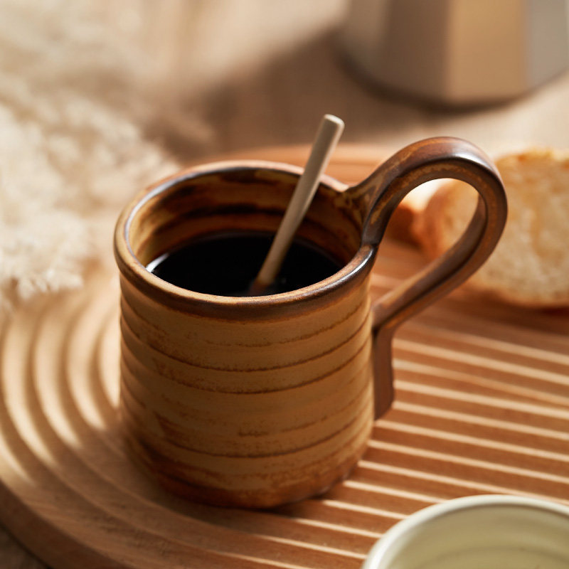 日式ins水杯复古粗陶马克杯咖马克杯