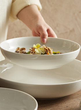 餐具套装一人用2026新款轻奢高级感乔迁新居釉下彩白色碗盘定制