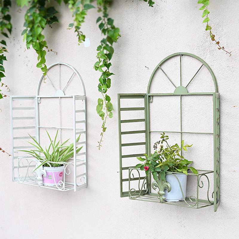 新款铁艺壁挂式花架复古窗台悬挂置物架花园墙面假窗户多肉植物架,鲜花速递/花卉仿真/绿植园艺,花架,淘宝优惠券,粉丝福利购,淘宝优惠卷
