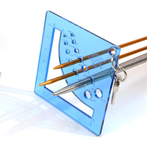 朗恩毛线针棒针环针测量尺手工布艺辅料测量工具圆尺标尺量针卡尺