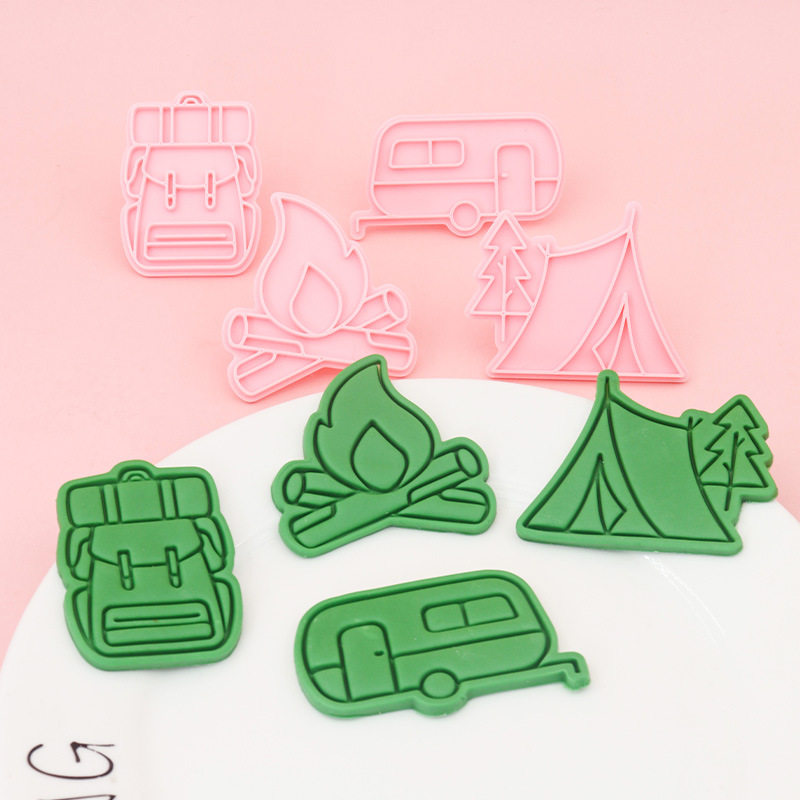 户外系列饼干模具户外标志3D卡通饼干模具DIY黏土动漫印花饼干