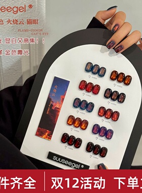 束色美甲2025年美博会新款猫眼甲油胶流行显白美甲店开店专用套装
