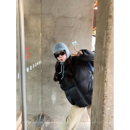 宽松显瘦保暖加厚外套 面包羽绒服女冬季 草莓跳 90白鸭绒情侣款