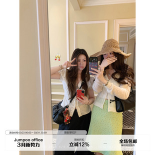 草莓跳小清新碎花半身裙女春夏高腰显瘦鱼尾裙设计感百搭包臀裙子