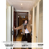 草莓跳 子 设计感高腰显瘦休闲裤 抽绳松紧灯芯绒九分中裤 女秋季