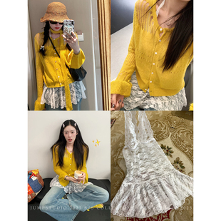 小众百搭打底衫 甜酷蕾丝花边内搭吊带背心女春季 上衣 法式 草莓跳