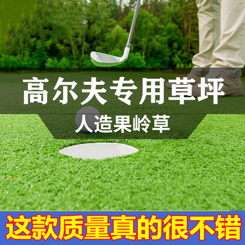 高尔夫球场草坪人造果岭草人工塑料户外门球场仿真曲丝草皮地毯