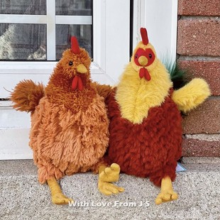 英国jellycat克鲁尼公鸡毛绒玩具 圣诞火鸡 塞西尔 母鸡安抚玩偶