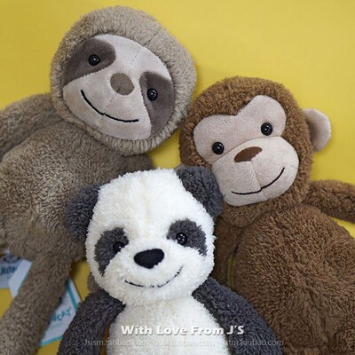 绝版！英国伍吉熊猫毛绒公仔 jellycat Woogie 猴子树懒安抚玩偶