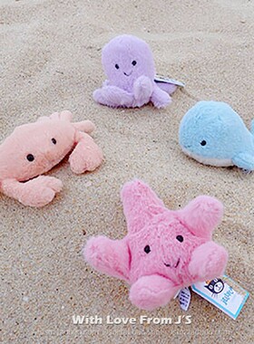 Jellycat各种绝版小不点 Fluffy螃蟹 鲸鱼 章鱼 diddle 动物公仔