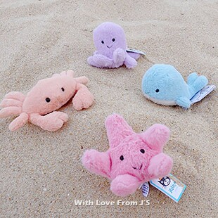 Jellycat各种绝版小不点 Fluffy螃蟹 鲸鱼 章鱼 diddle 动物公仔
