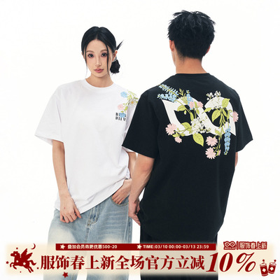 BIPOLAR繁花枝叶短袖T恤