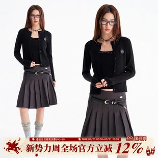 BIPOLAR两件套针织开衫 设计感早春穿搭氛围感韩系毛衣吊带女 美式