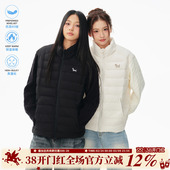 90绒外套情侣款 BIPOLAR腊肠小狗针织袖 羽绒服拼接立领轻薄显瘦款
