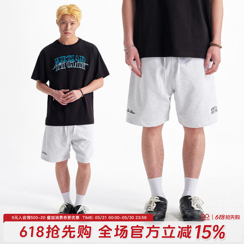 BIPOLAR美式复古宽松五分短裤